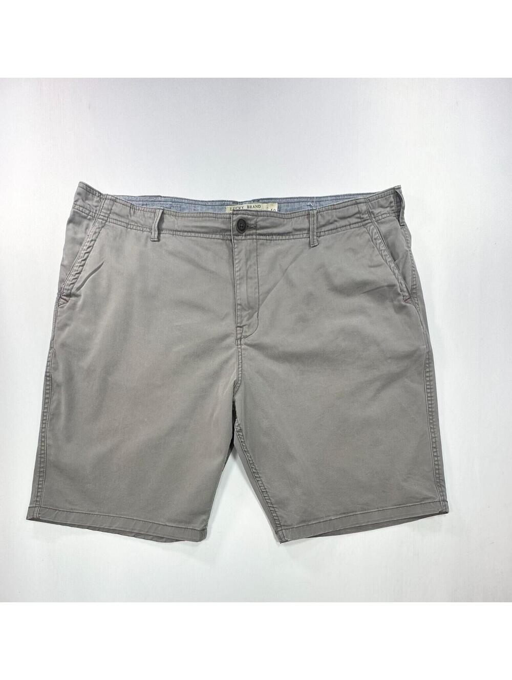 Lucky Brand Flat Front Chino Shorts Gray Mens 40